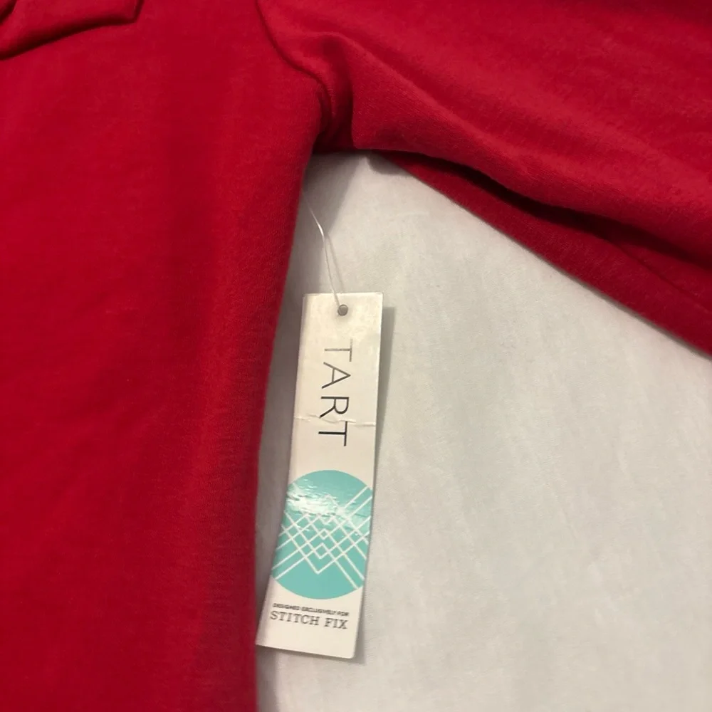 Tart Red Kaylie French Terry Blazer 2 Button SZ XL Career Casual Rayon Cotton - Picture 9 of 15